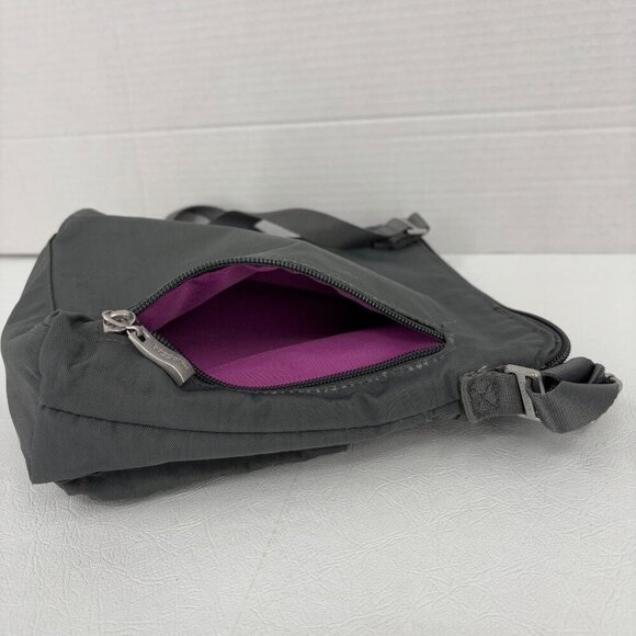 Baggallini Crossbody Bag Gray Small Handbag Multiple Zip Pockets - Picture 4 of 9